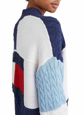 Chaqueta Tommy Jeans Oversize Colorblock Mujer