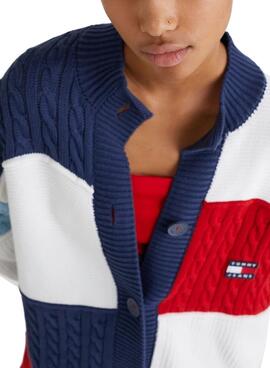 Chaqueta Tommy Jeans Oversize Colorblock Mujer