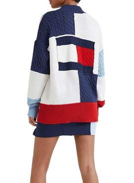 Chaqueta Tommy Jeans Oversize Colorblock Mujer