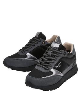 Zapatillas Pepe Jeans Dean Square Mujer Negras