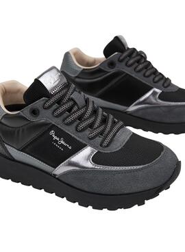 Zapatillas Pepe Jeans Dean Square Mujer Negras