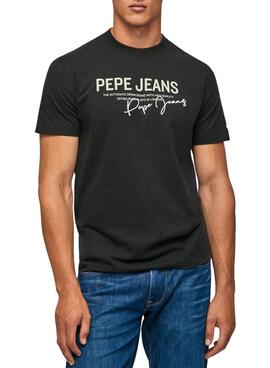 Camiseta Pepe Jeans Scout Logo para Hombre Negra