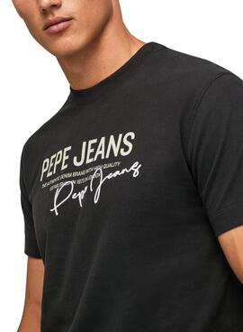 Camiseta Pepe Jeans Scout Logo para Hombre Negra