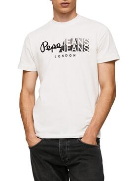 Camiseta Pepe Jeans Topher para Hombre Blanca