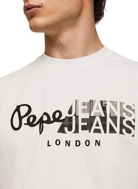 Camiseta Pepe Jeans Topher para Hombre Blanca