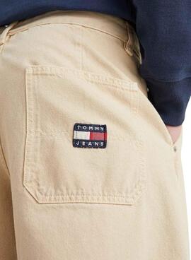 Pantalón Tommy Jeans Chino Cónico Hombre Beige