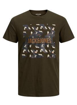 Camiseta Jack And Jones Ramp Camuflaje Niño Verde