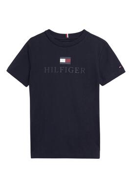 Camiseta Tommy Hilfiger Logo para Niño Marina