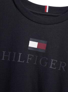 Camiseta Tommy Hilfiger Logo para Niño Marina