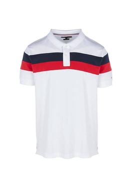 Polo Tommy Hilfiguer Chest Blanco Para Hombre