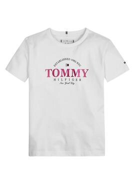 Camiseta Tommy Hilfiger Foil para Niña Blanca