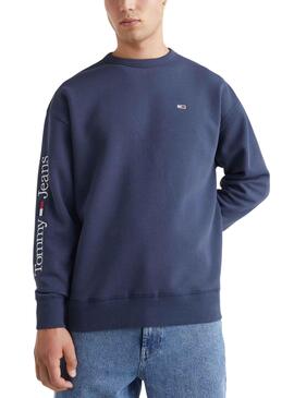 Sudadera Tommy Jeans Linear para Hombre Marina