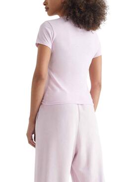 Camiseta Tommy Jeans Baby Essential Mujer Rosa 