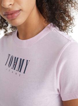 Camiseta Tommy Jeans Baby Essential Mujer Rosa 