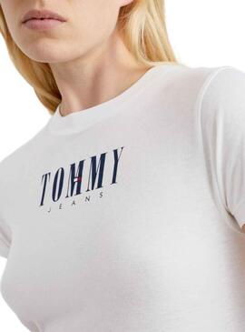 Camiseta Tommy Jeans Baby Essential Mujer Blanca