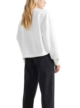 Sudadera Tommy Jeans Crop Relaxed Mujer Blanca