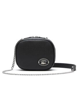 Bolso Lacoste Cadrado Texturizado para Mujer Negro