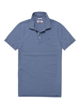 Polo Tommy Jeans Clasico Azul Hombre