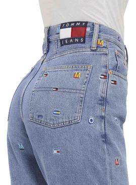 Pantalon Vaquero Tommy Jeans Embroidery Azul