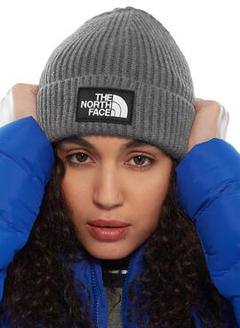 Gorro The North Face Logo Hombre y Mujer Gris
