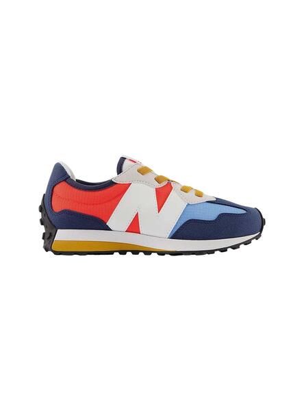 Comedia de enredo Decorativo muelle Zapatillas New Balance 327 Niños Azul y Naranja