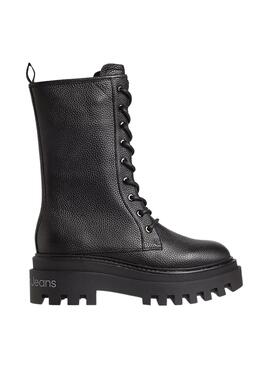 Botas Calvin Klein Plataforma Trucker Mujer Negras