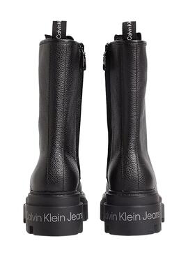 Botas Calvin Klein Plataforma Trucker Mujer Negras