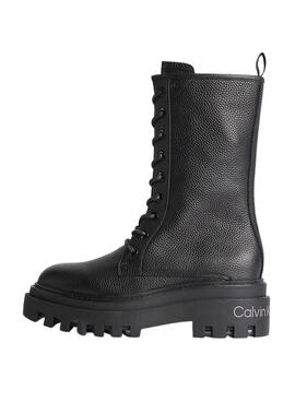 Botas Calvin Klein Plataforma Trucker Mujer Negras