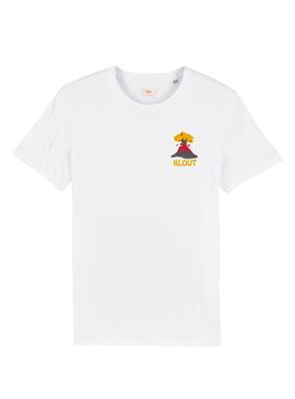 Camiseta Klout Volcano para Hombre y Mujer Blanco