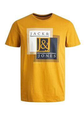 Camiseta Jack And Jones Astha Hombre Amarilla