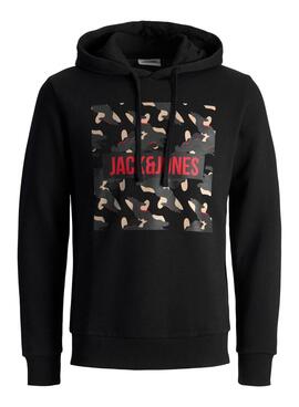 Sudadera Jack And Jones Ramp Capucha Hombre Negra