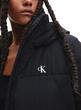 Chaqueta Calvin Klein Logo Mono para Mujer Negro