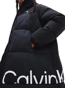 Chaqueta Calvin Klein Logo Mono para Mujer Negro