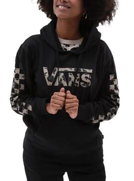 Sudadera Vans Capucha Dotty Check para Mujer Negra