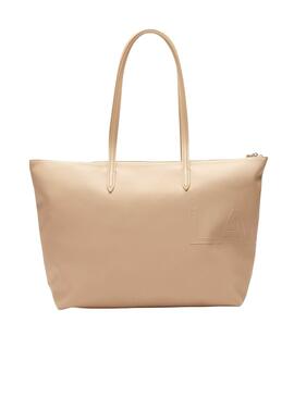 Bolso Lacoste Shopper Relieve para Mujer Beige