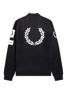 Sudadera Fred Perry Cremallera para Hombre Negra