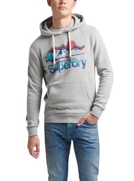 Sudadera Superdry Vintage Logo para Hombre Gris