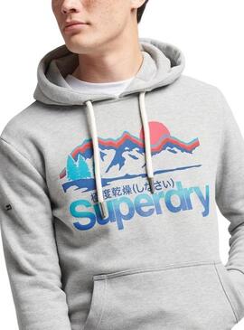 Sudadera Superdry Vintage Logo para Hombre Gris