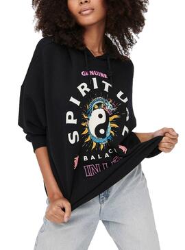 Sudadera Only Johanne Negro para Mujer