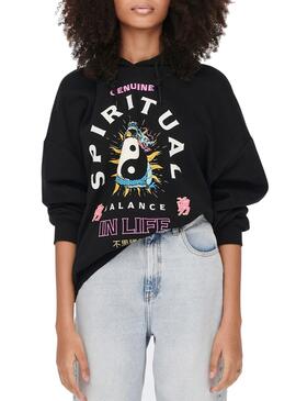 Sudadera Only Johanne Negro para Mujer