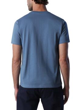 Camiseta North Sails Logo Corta para Hombre Azul