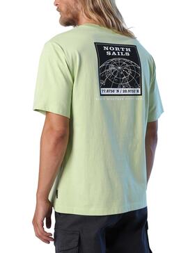 Camiseta North Sails Gráfica para Hombre Verde 