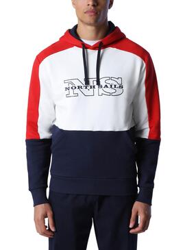 Sudadera North Sails Colorblock para Hombre Blanca