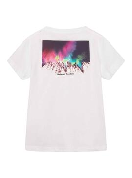 Camiseta Levis Aurora Boreal para Niño Blanca