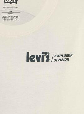 Camisetas Levis Aurora Boreal para Niño Blanca