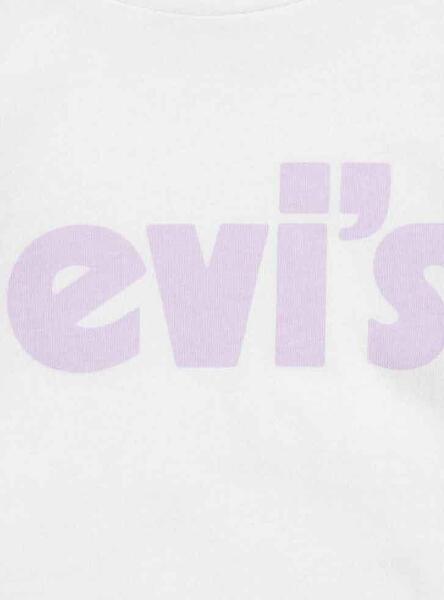 Camiseta Levis Manga Larga para Ni?�a Blanca