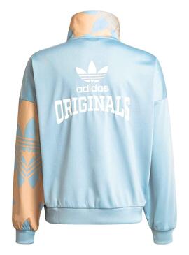 Chaqueta Adidas Trefoil para Niña Azul y Beige