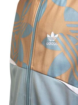 Chaqueta Adidas Trefoil para Niña Azul y Beige