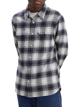 Camisa Levis Jackson Cuadros para Hombre Negra