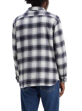 Camisa Levis Jackson Cuadros para Hombre Negra